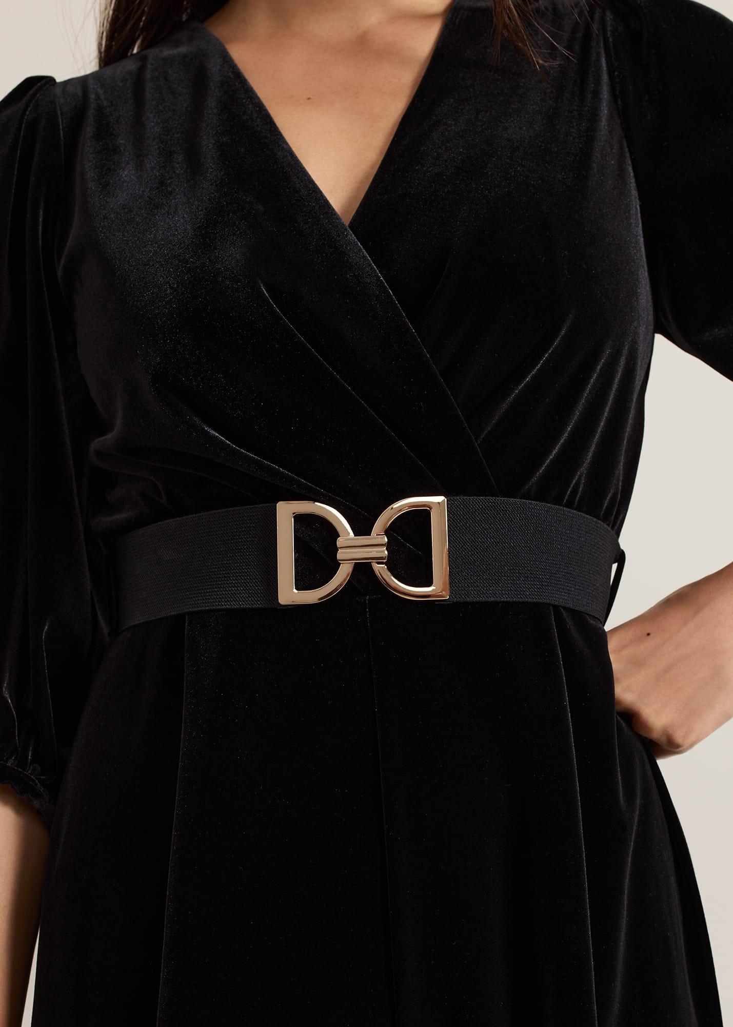 Myleen Black Velvet Jumpsuit