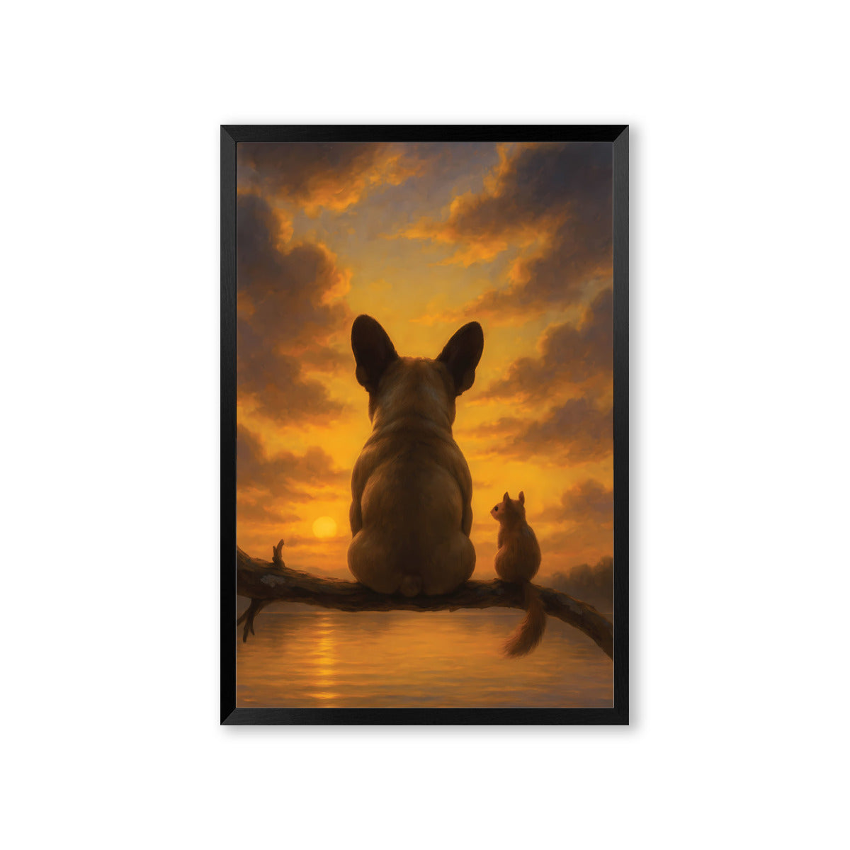 French Bulldog Chauncey Vertical Framed Poster • Wall Decoration Durable Dog Item