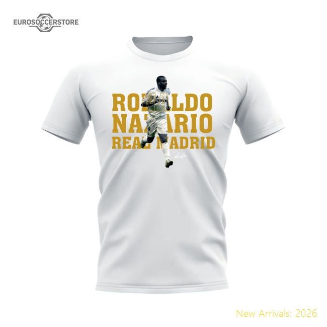 Ronaldo Madrid Nazario Real Madrid Player Tee (White) In Multiple Sizes