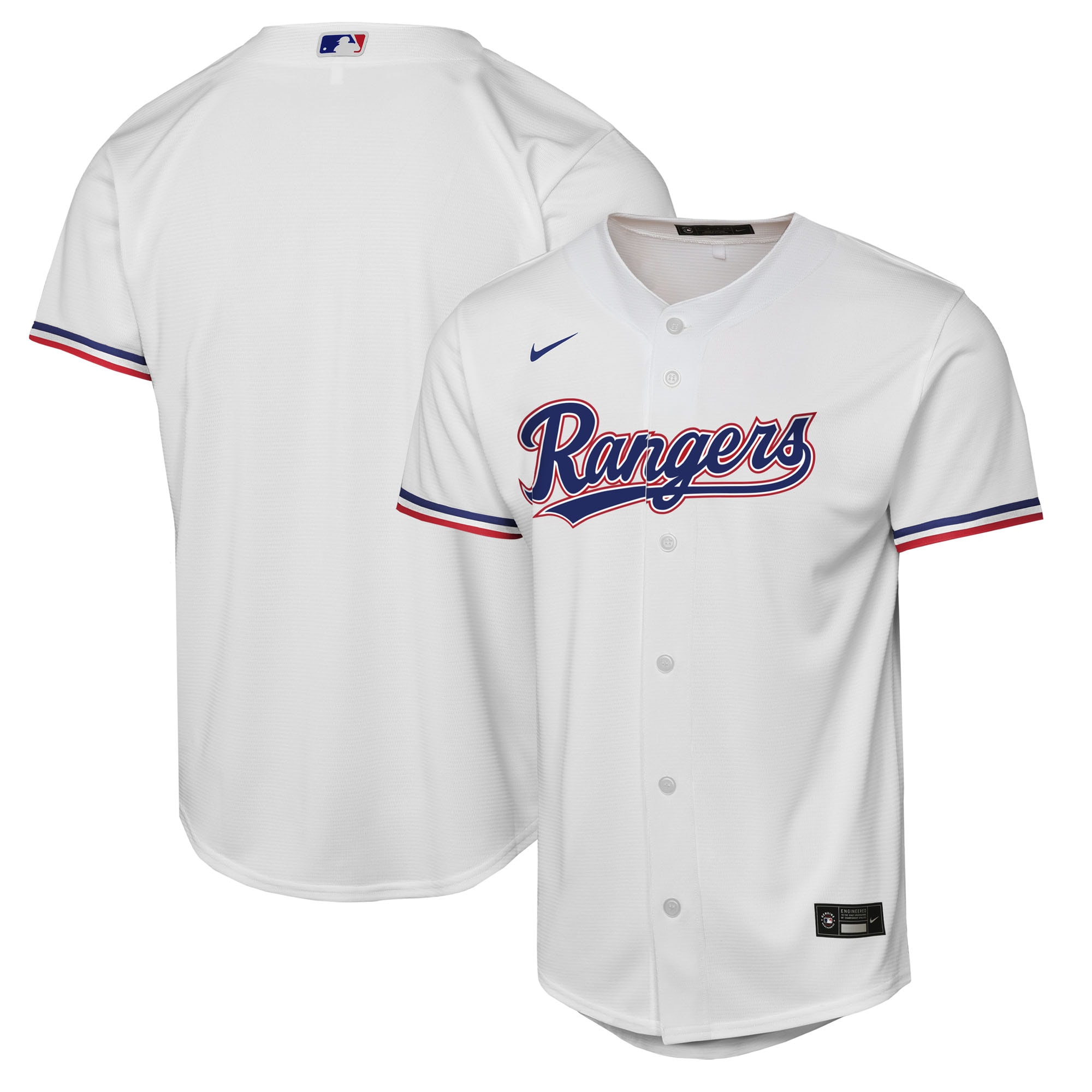 [JED] Texas Rangers Youth Home Replica Jersey - White
