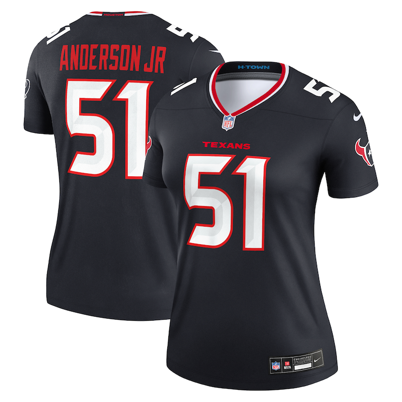 None Will Anderson Jr. HOU Texans Championship Elite Jersey Game Day W