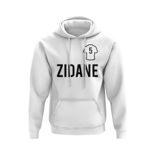 Zinedine Zidane Real Madrid Number Hoody (White) - Ultras Approved ...