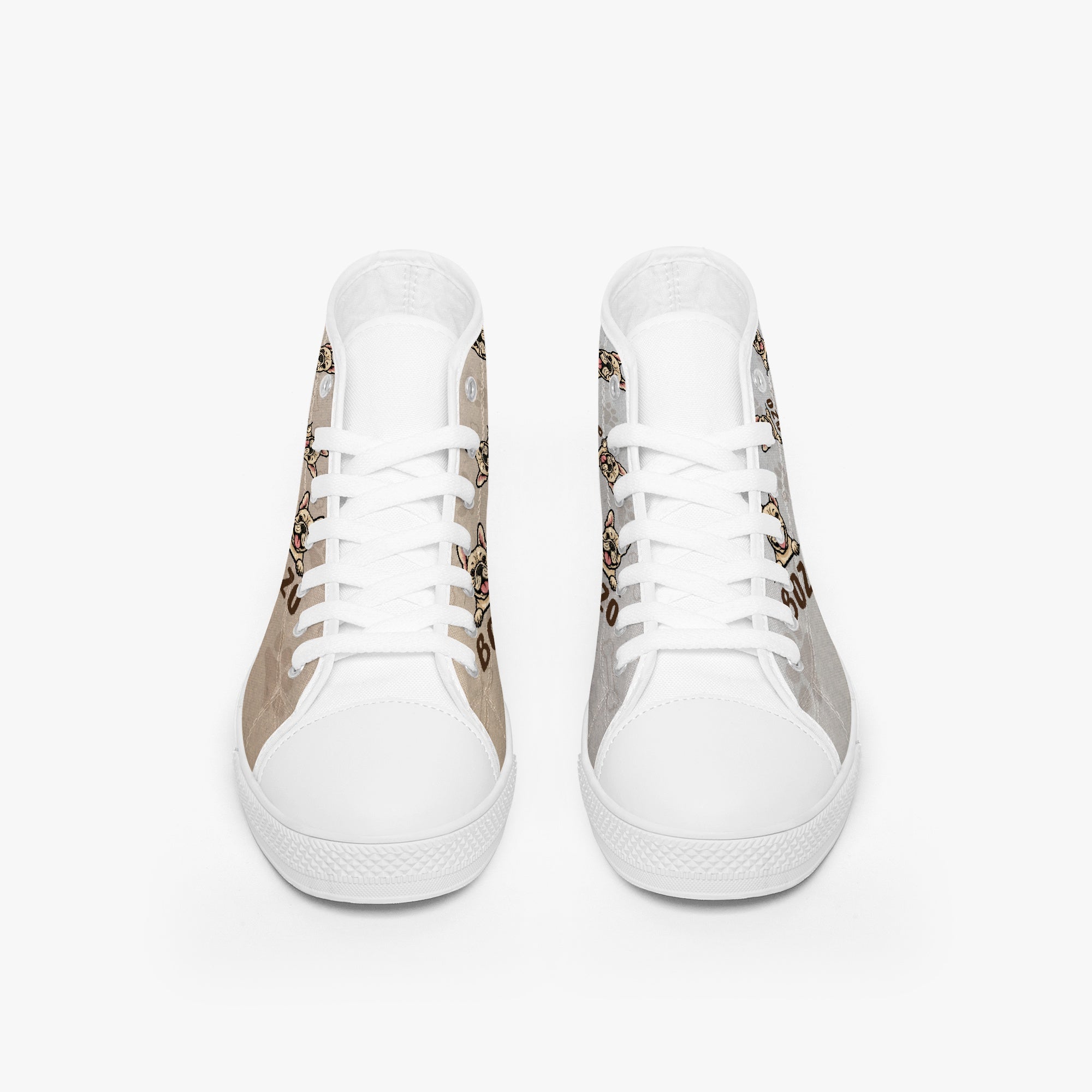 Denim - Personalized Classic High-Top Canvas Shoes