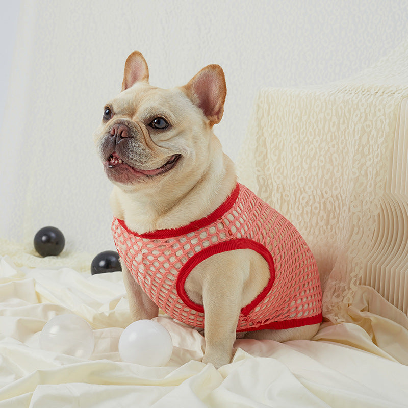Comfortable French Bulldog Summer Clothes – Thin Hollow Mesh Vest For...