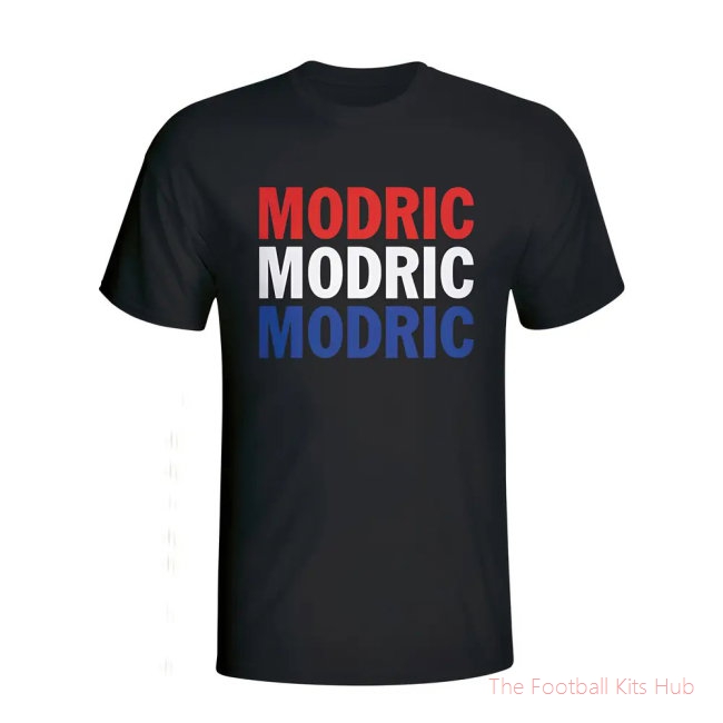 Luka Modric Croatia Player Flag T-shirt (black) - Kids