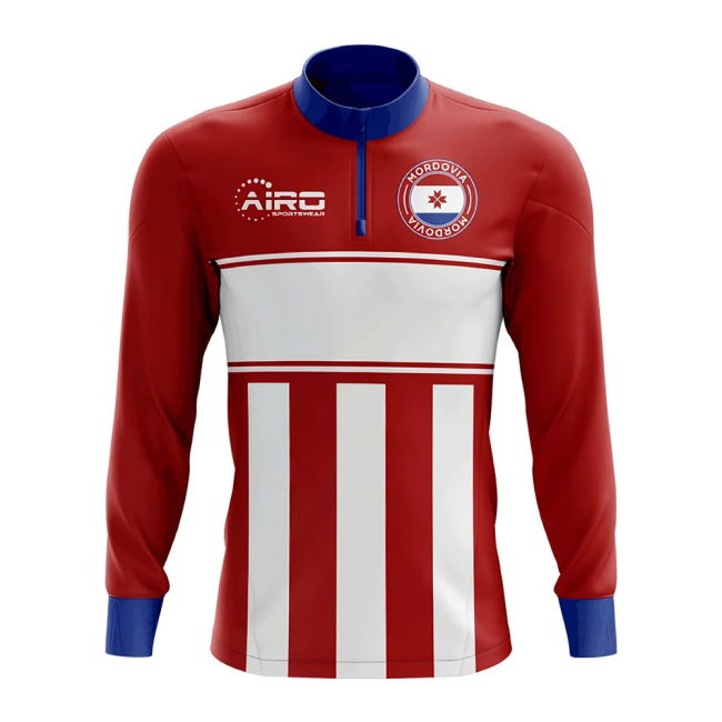 Match Mordovia Concept Football Half Zip Midlayer Top (Red-White)