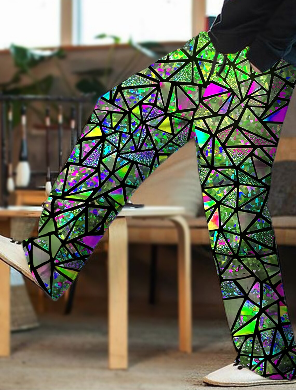 Men's Trousers Summer Pants Beach Drawstring Elastic Waist 3D Print #2