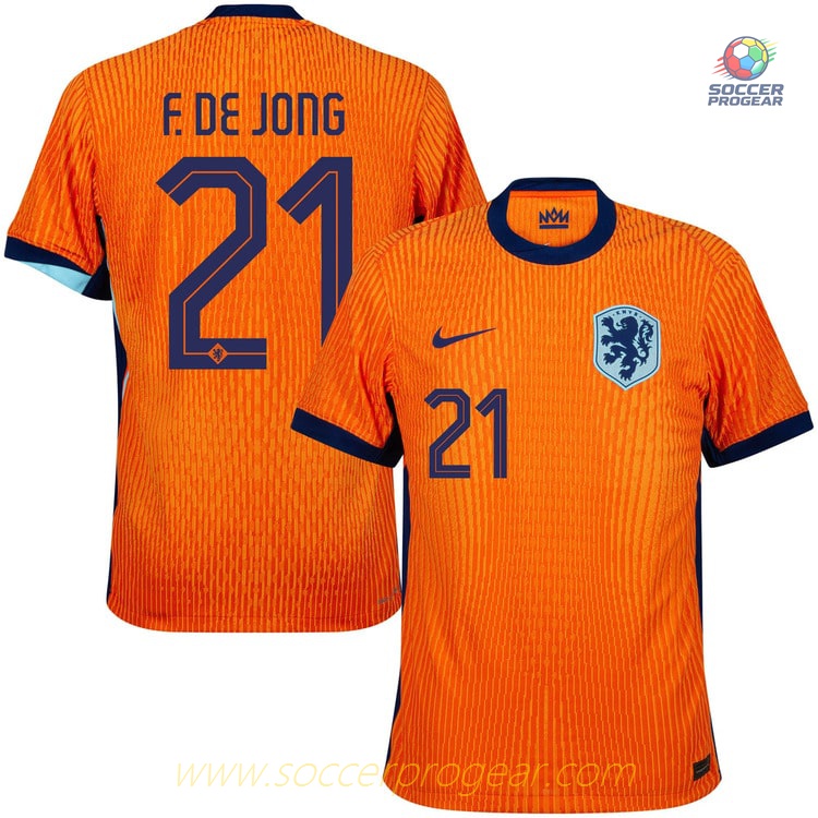 Netherlands 2024-2025 Edition Season Home Team Football Jersey De Jong