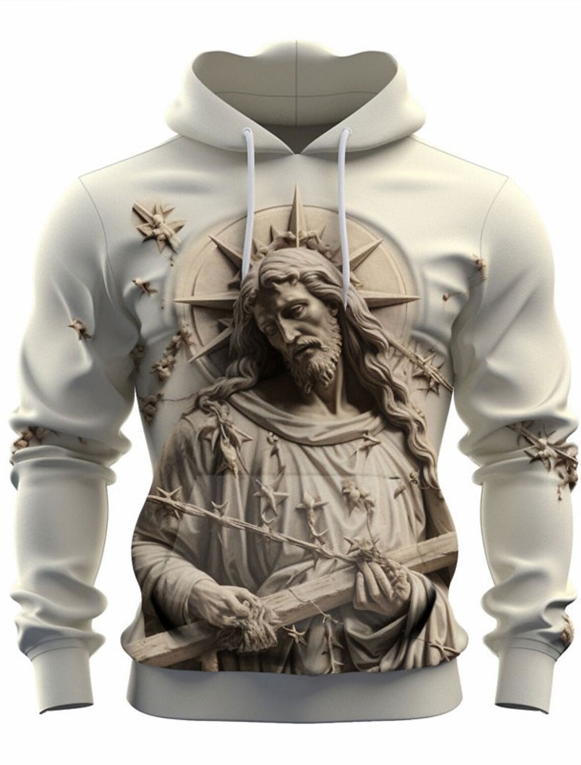 Men's Graphic Cross Faith Hoodie Hoodies Sweatshirt Fashion Daily