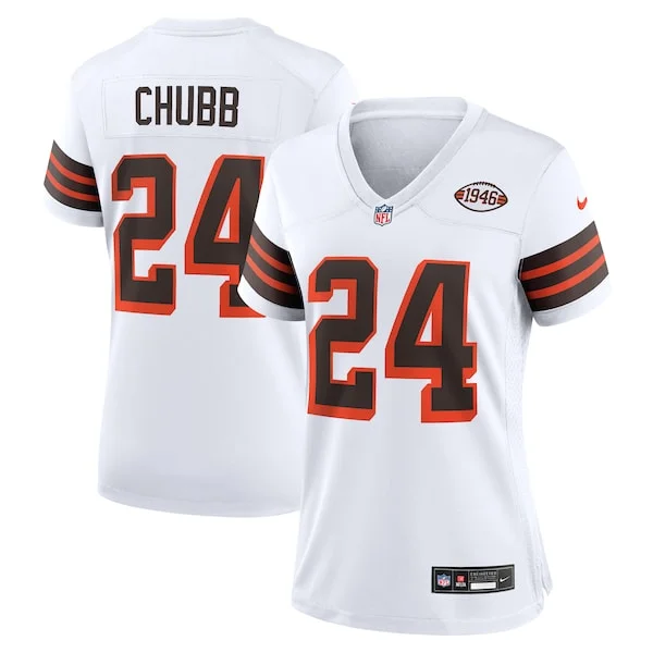 None Nick Chubb Game Jersey - White | NFL Player Jersey | NFL Football