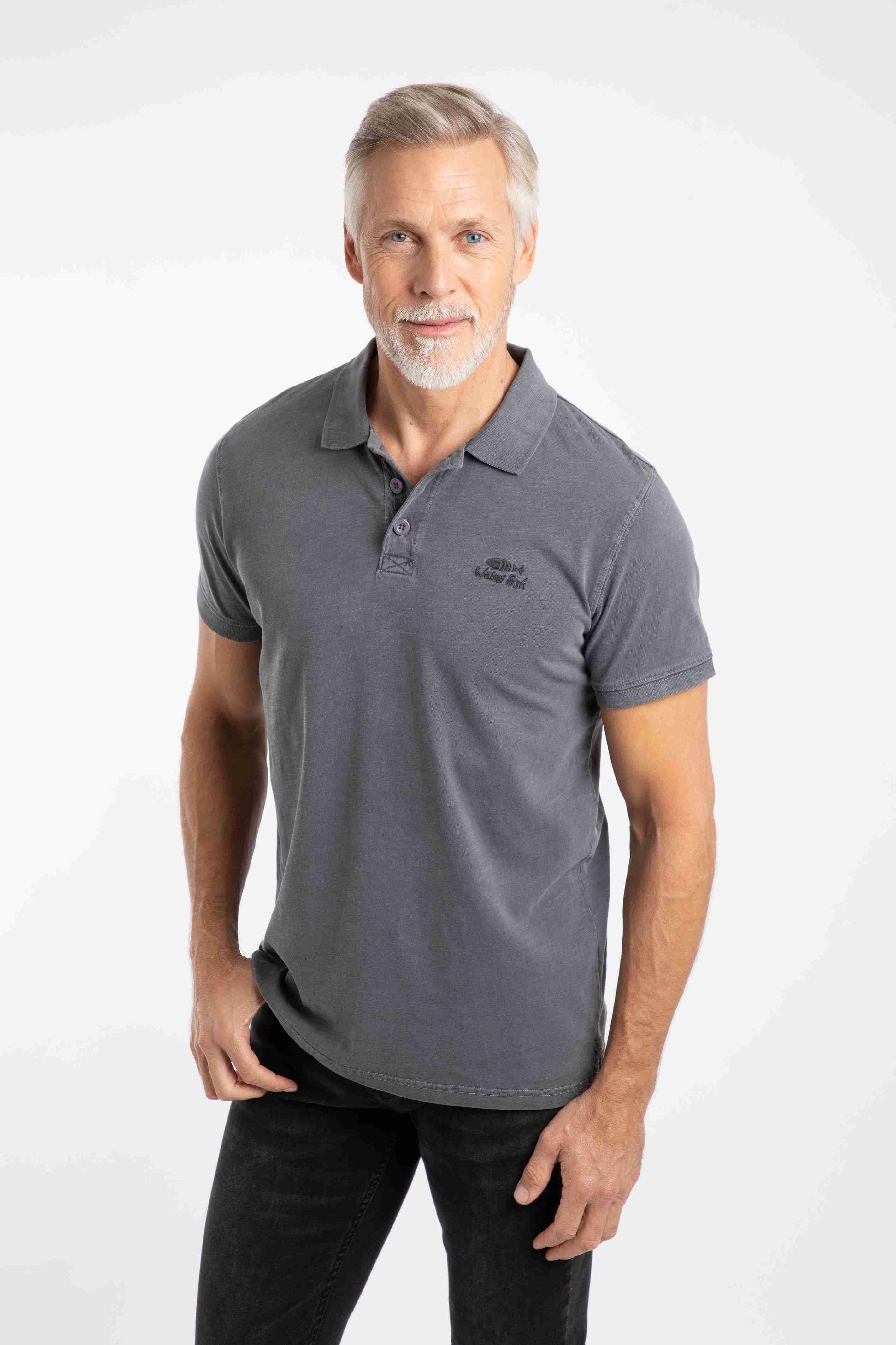 Indy Slub Polo Shirt Coal