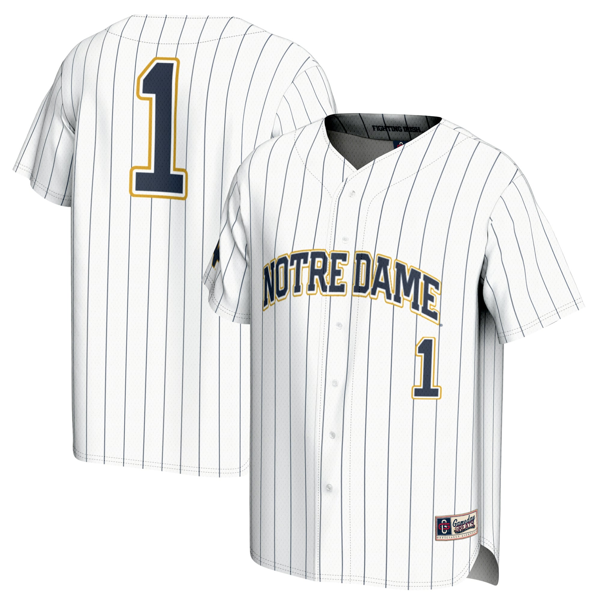 [NJP] Women's Notre Dame Fighting Irish GameDay Greats Lightweight Baseball Jersey - White