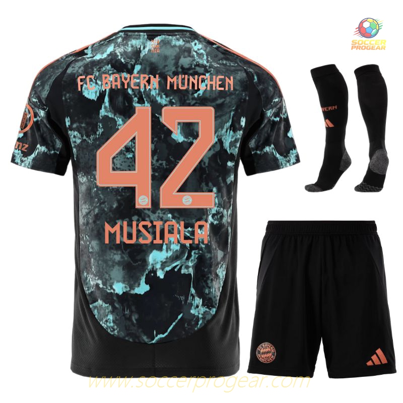Soccer Team Shirt Soccer Uniform Youth Bayern Munich Away 2024-2025 Season Musiala