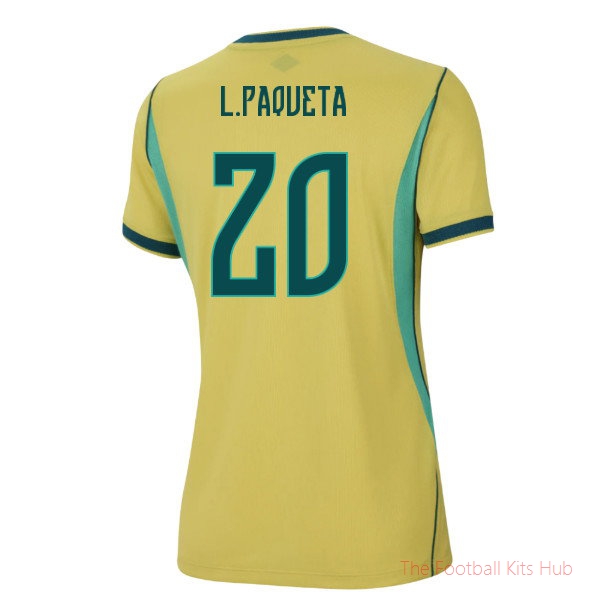 Brazil Home Shirt L Paqueta #20 2026-2027 Women's Football Jersey