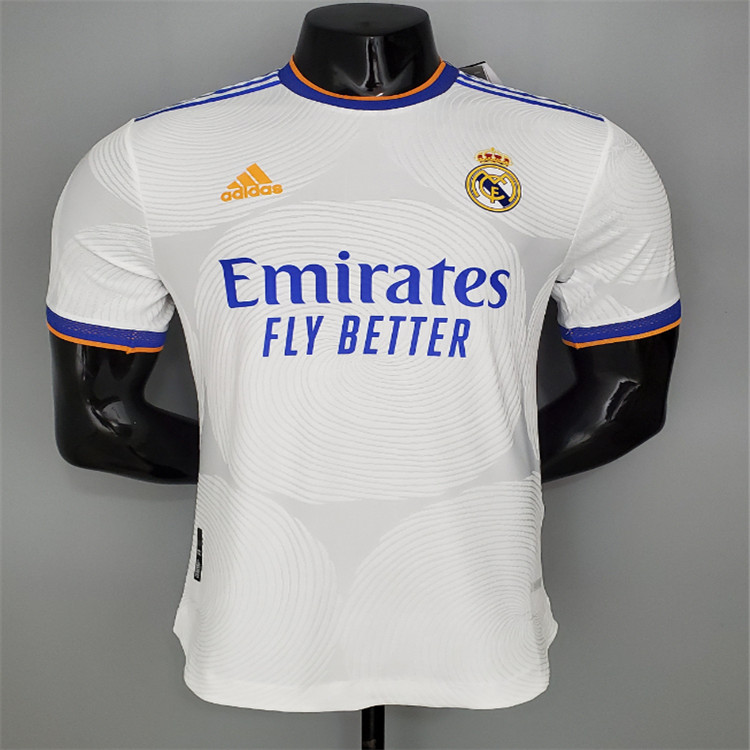 Advanced Fabric Real Madrid 21-22 Home White Soccer Jersey Football