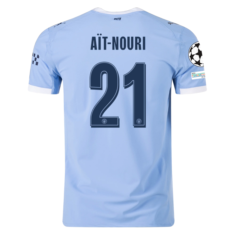 Manchester City Blue/White) 2025-2026 UCL Home Jersey – Authentic Shirt