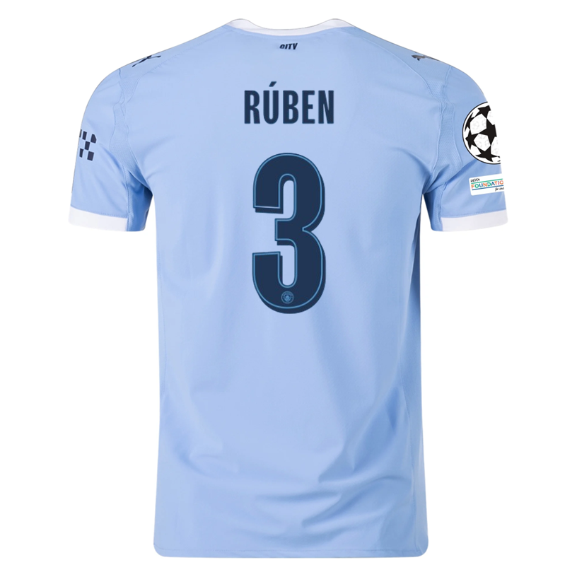 Manchester City Blue/White) 2025-2026 UCL Home Jersey – Authentic Shirt