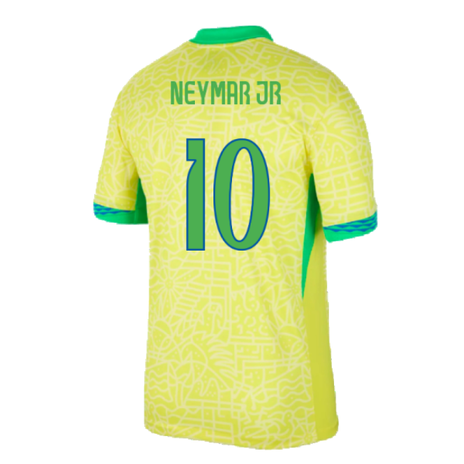 Authentic 2024-2025 Brazil Home Dri-Fit Adv Match Shirt (Neymar Jr 10)