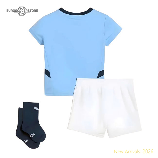 Top-Grade Elite 2024-2025 Official Man City Home Baby Uniform