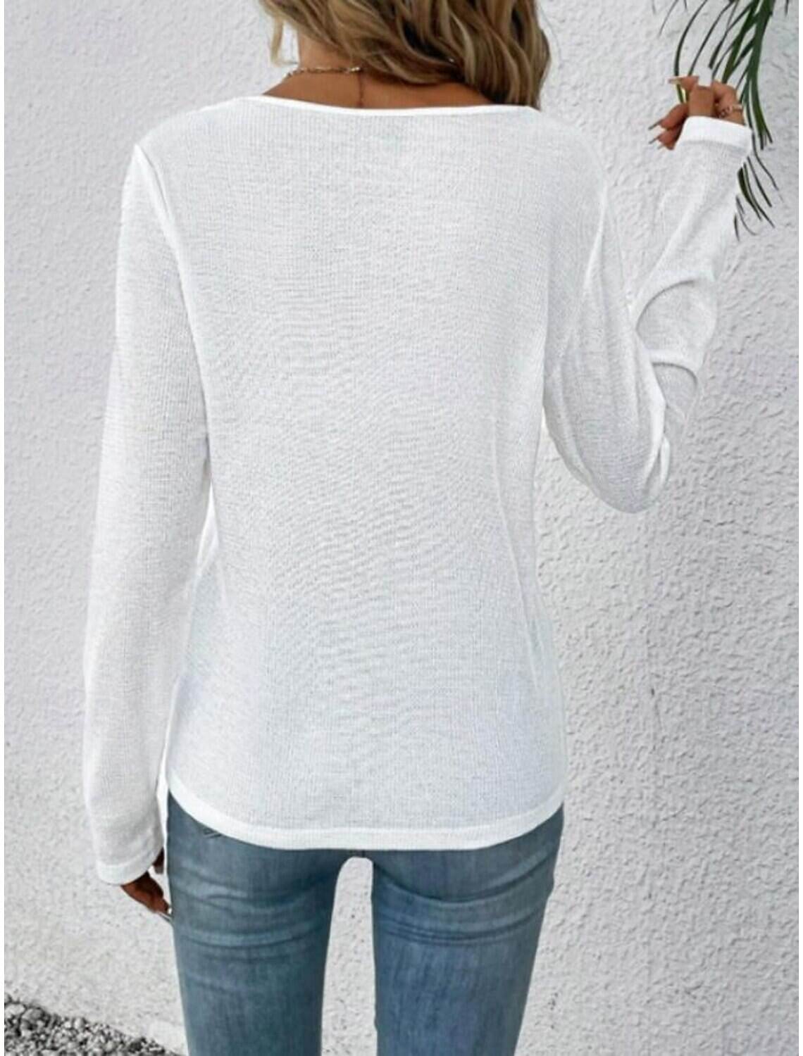 Women's Elegant Lace Tops Eyelet Blouse Casual Lace Long Sleeve Regular Tops V Neck Daily Romantic Petite Tops Summer Holiday Wear Spring Fall Semi Formal Blouses