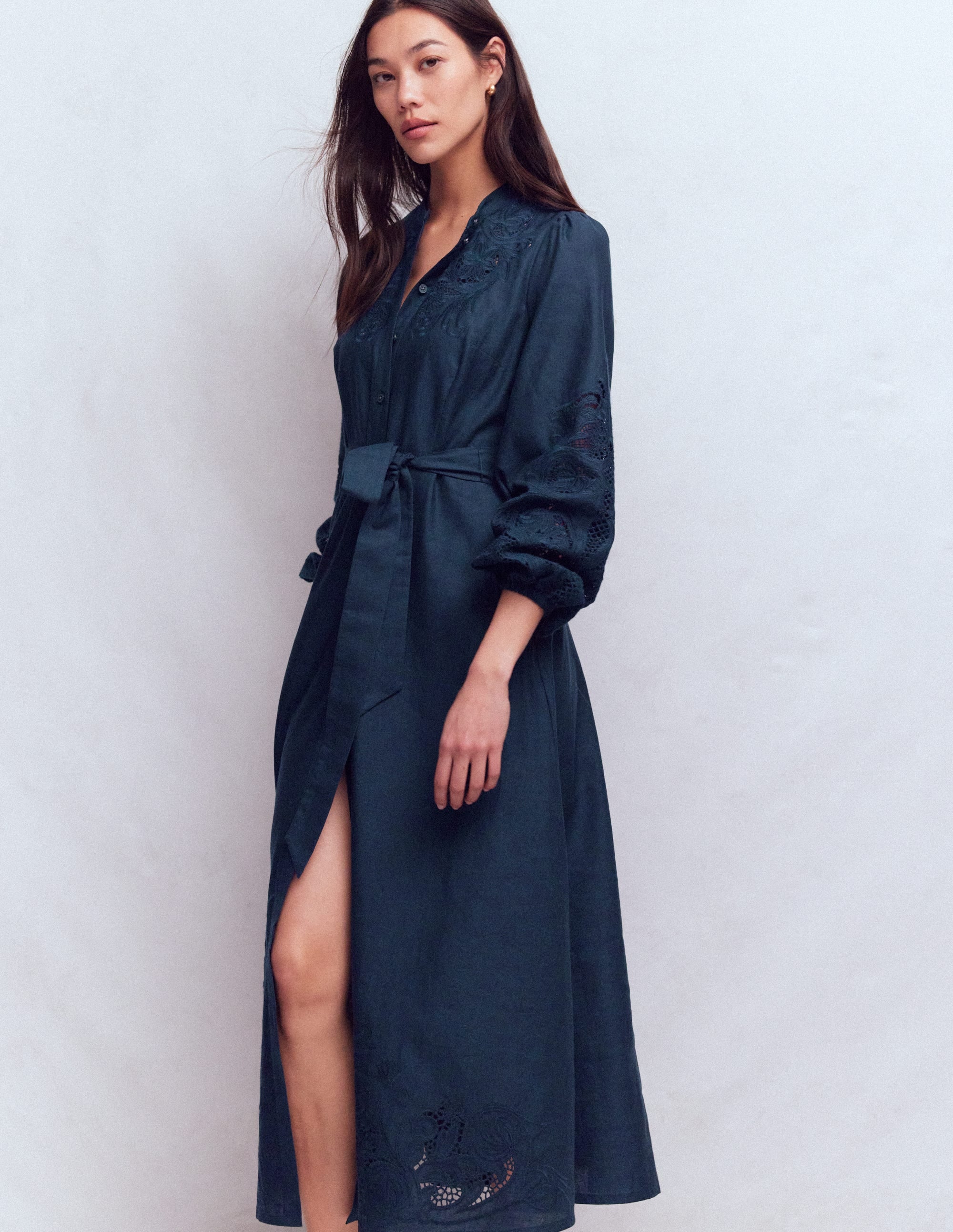 Mae Linen Blend Shirt Dress