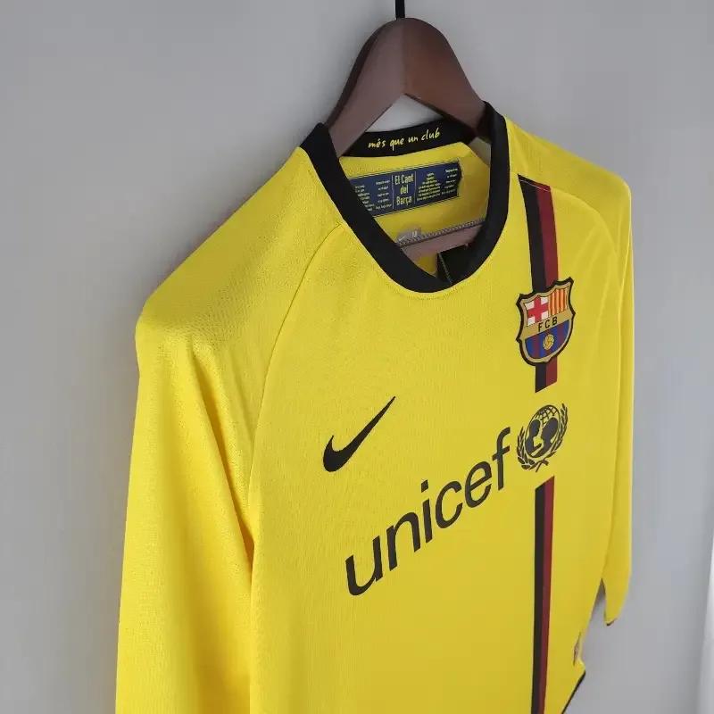 Cheap 2008-2009 Long Sleeve Barcelona Jersey retro kit