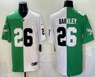 Men's None White 2024 official Saquon Barkley #26 away jersey Jersey