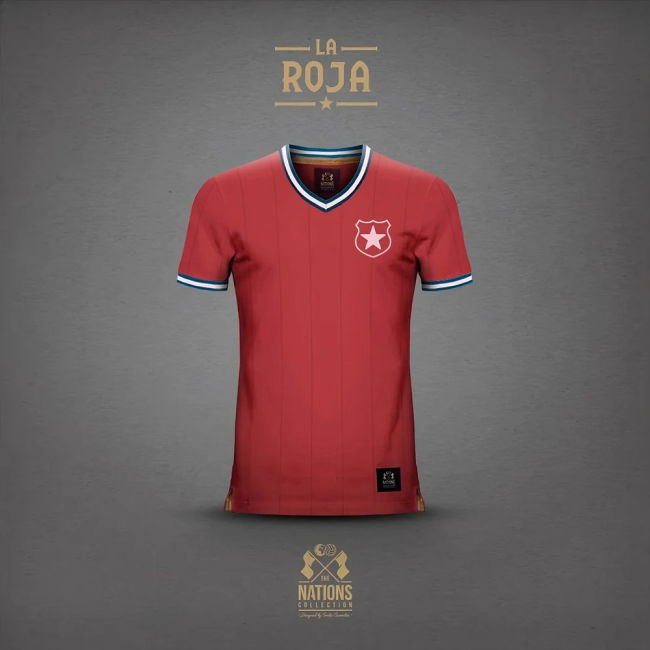 Football Vintage Chile La Roja Soccer Jersey Authentic National