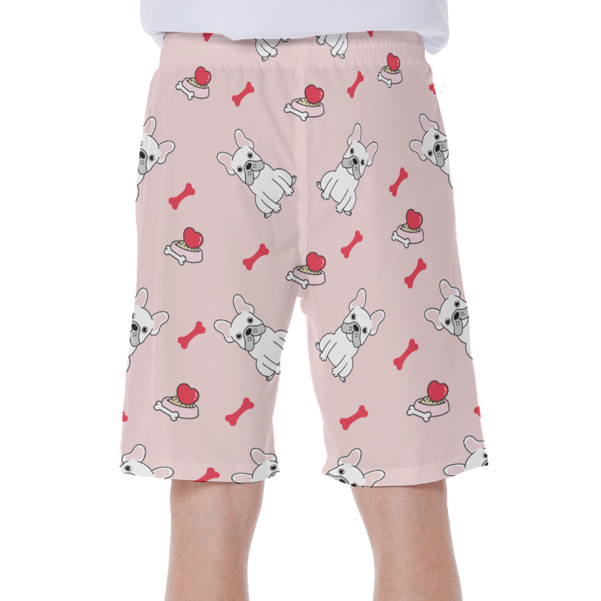 French Bulldog Lover Romeo Men's Beach Shorts Frenchie Fan Item