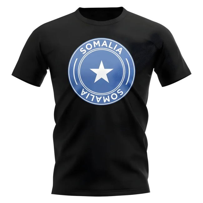 Elite Somalia Football Badge T-Shirt (Black) Premium-Quality