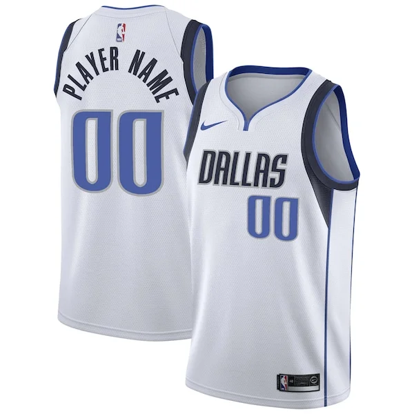 Dallas Mavericks Nike 2020/21 Swingman Custom Jersey - Association Edition - White