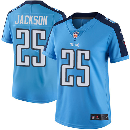 Authentic NFL T T Titans #25 Adoree’ Jackson Blue Limited Jersey