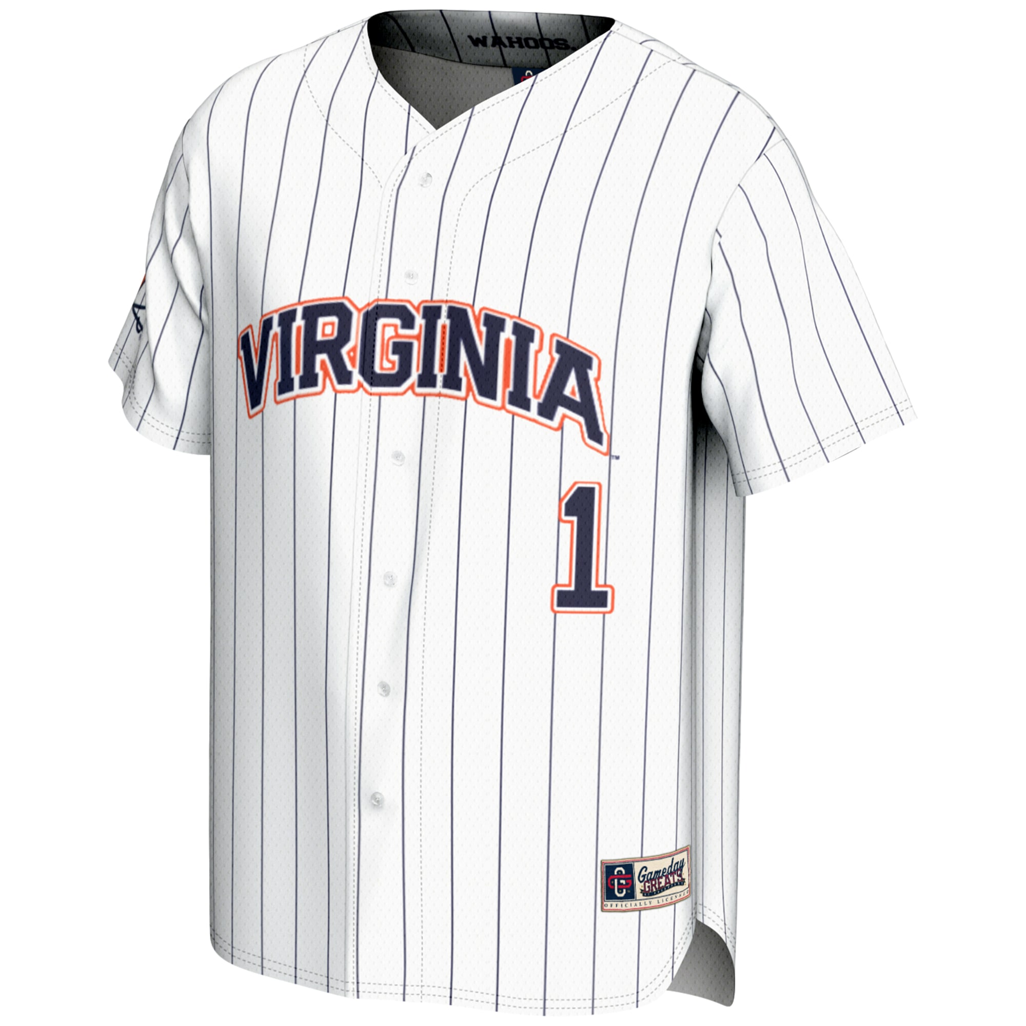 [DDG] Virginia Cavaliers GameDay Greats Youth Lightweight Baseball Jersey - White