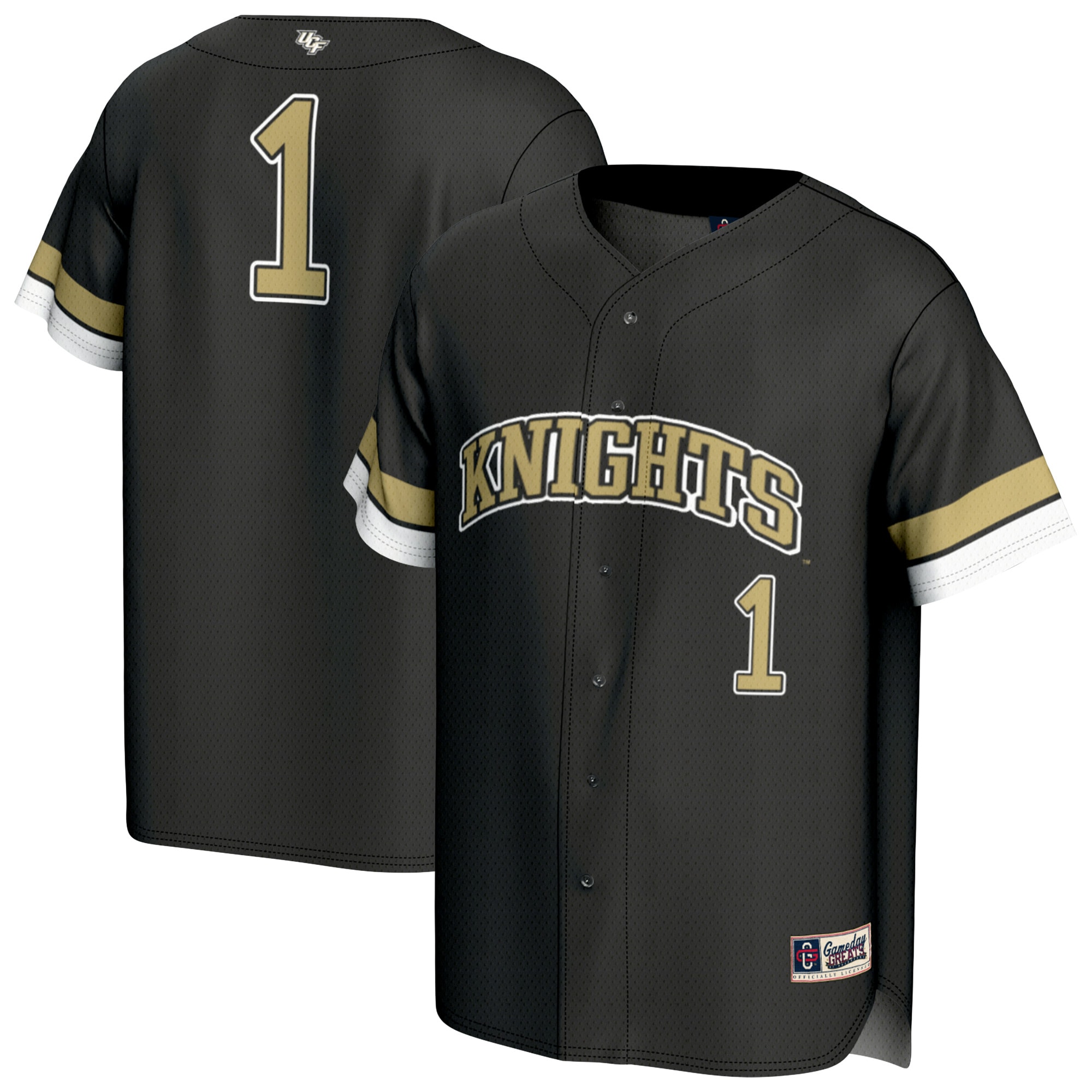 [NJP] Women's UCF Knights GameDay Greats Collegiate Baseball Fashion Jersey - Black