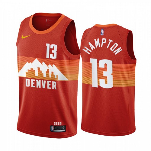 Nike Denver Nuggets #13 R.J. Hampton Red NBA Swingman 2020-21 City Edition Jersey Mens