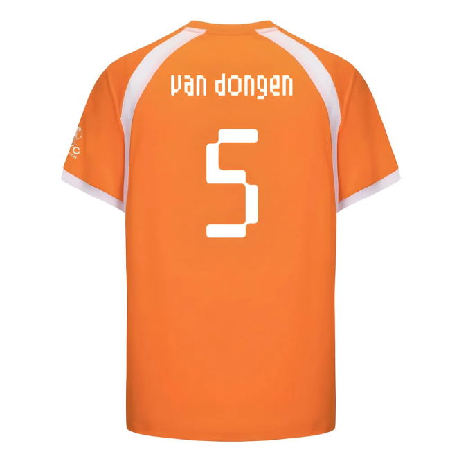 Official 2025-2026 Netherlands EURO Home Shirt (Van Dongen 5)