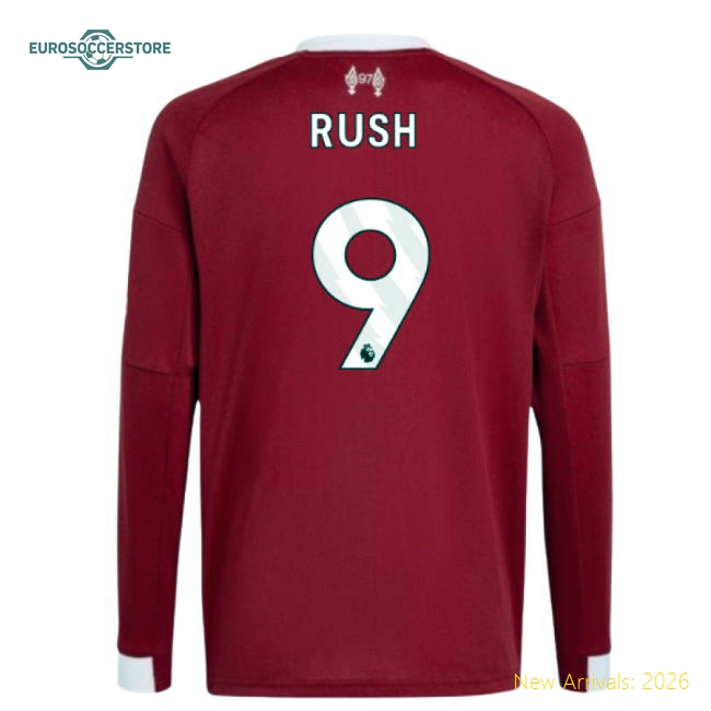 2025-2026 Liverpool Long Sleeve Home Shirt (Kids) (Rush 9)