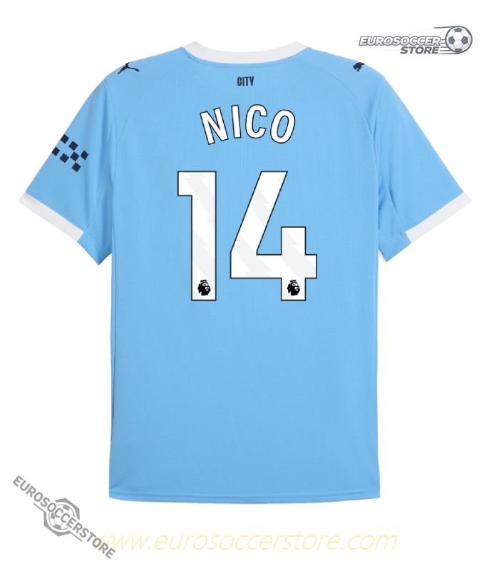 Nico's 14 Manchester City Home Jersey for the 25-26 Season