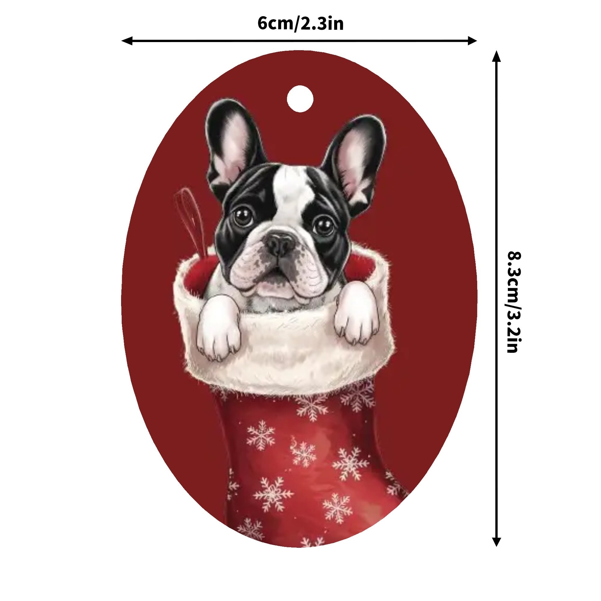 Trendy Rowdy - Christmas Ornaments for French Bulldog Lovers Premium