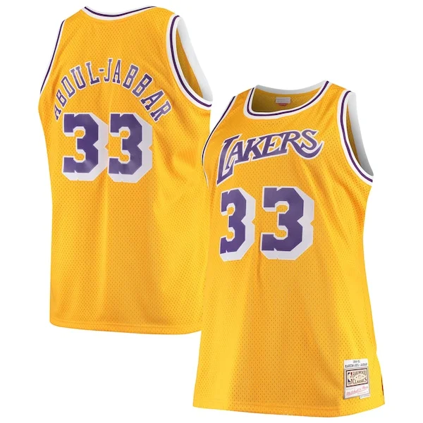 Top-Grade Kareem LAL NBA Jersey - Team Colors - Value Pack