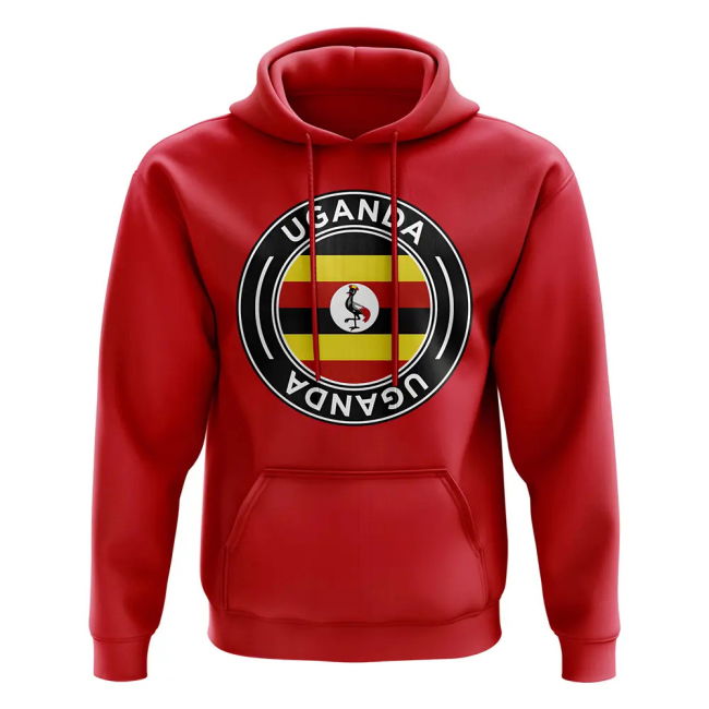 Aero-Dynamic Uganda Football Badge Hoodie (Red) Climate-Control