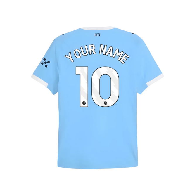Man City Genuine 2025-2026 Man City Authentic Home Shirt (Your Name)
