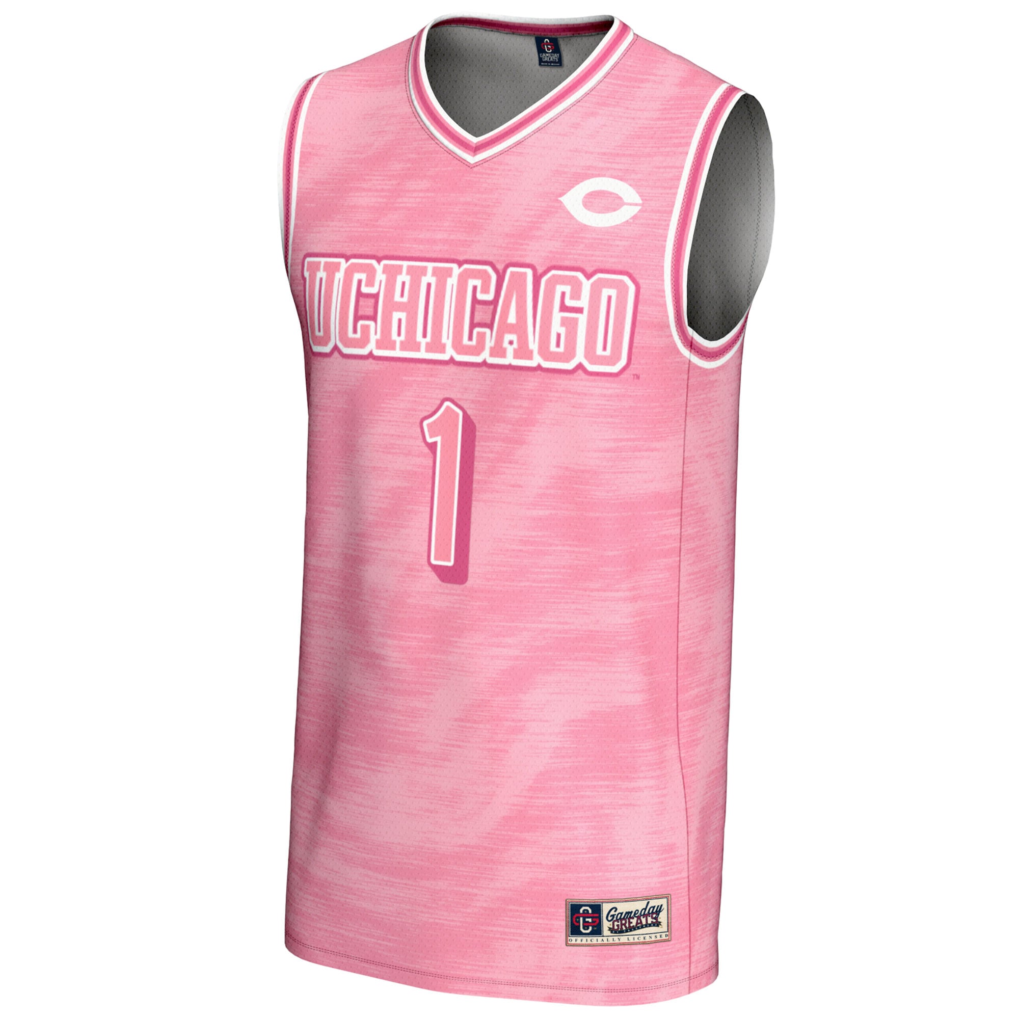 [NJP] UChicago Maroons GameDay Greats Unisex Lightweight Basketball Fashion Jersey - Pink
