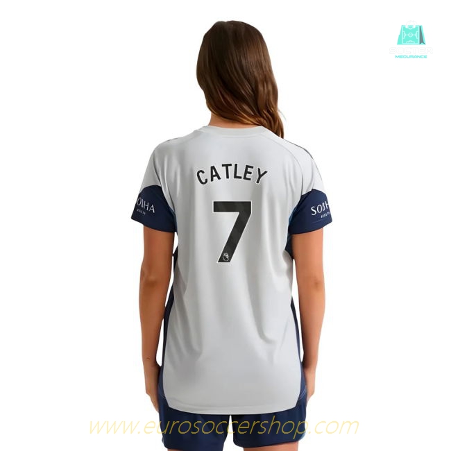 2025-2026 Arsenal Training Shirt (Grey Two) - Womens (Catley 7)