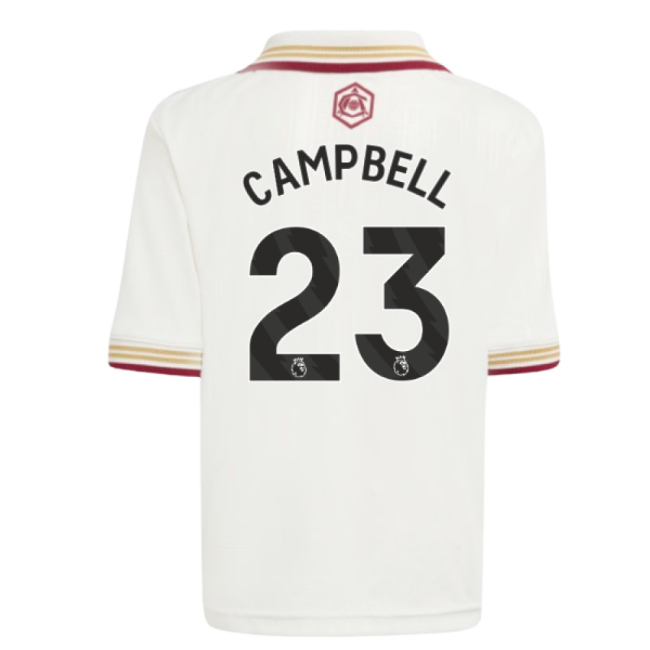 2025-20 Arsenal Official Third Football Kit Campbell #23 L M S