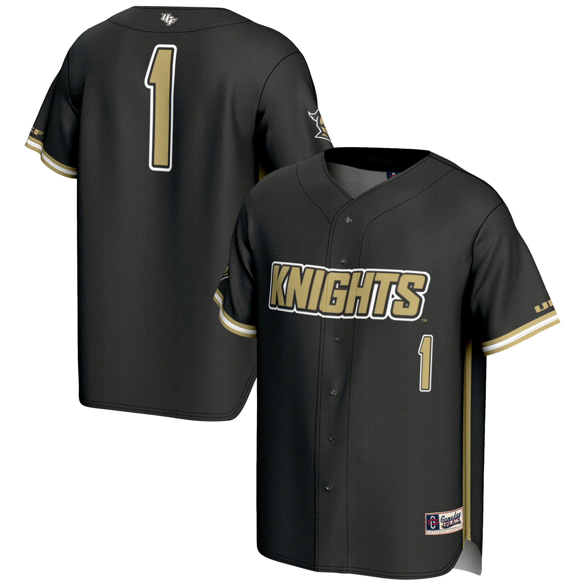 [NJP] UCF Knights GameDay Greats Lightweight Baseball Jersey - Black