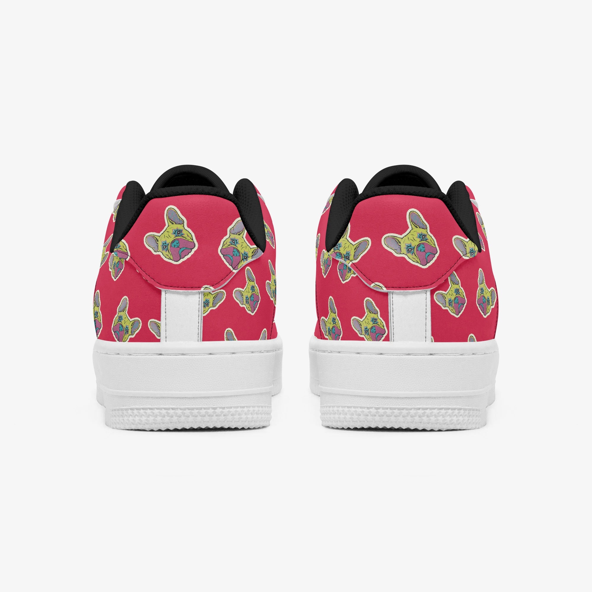 Stylish Velvet - Low-top Leather Sneakers for Pet Enthusiasts