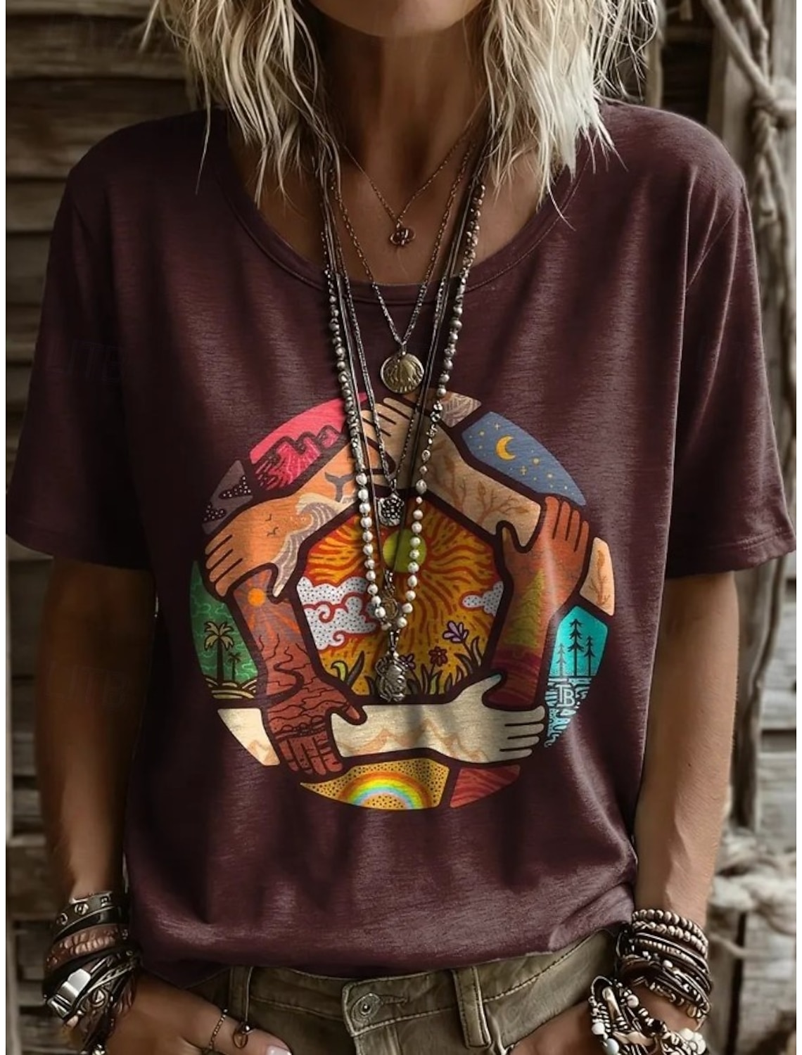 American Independence Day Women's T Shirt Print Graphic Flag Wine Glass Stylish Classic Casual Short Sleeve Crew Neck Regular Tops Daily Blue White Yellow Red Black Summer Spring
