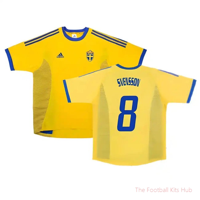 Sweden 2002-03 Home Shirt ((Very Good) S) (Svensson 8)