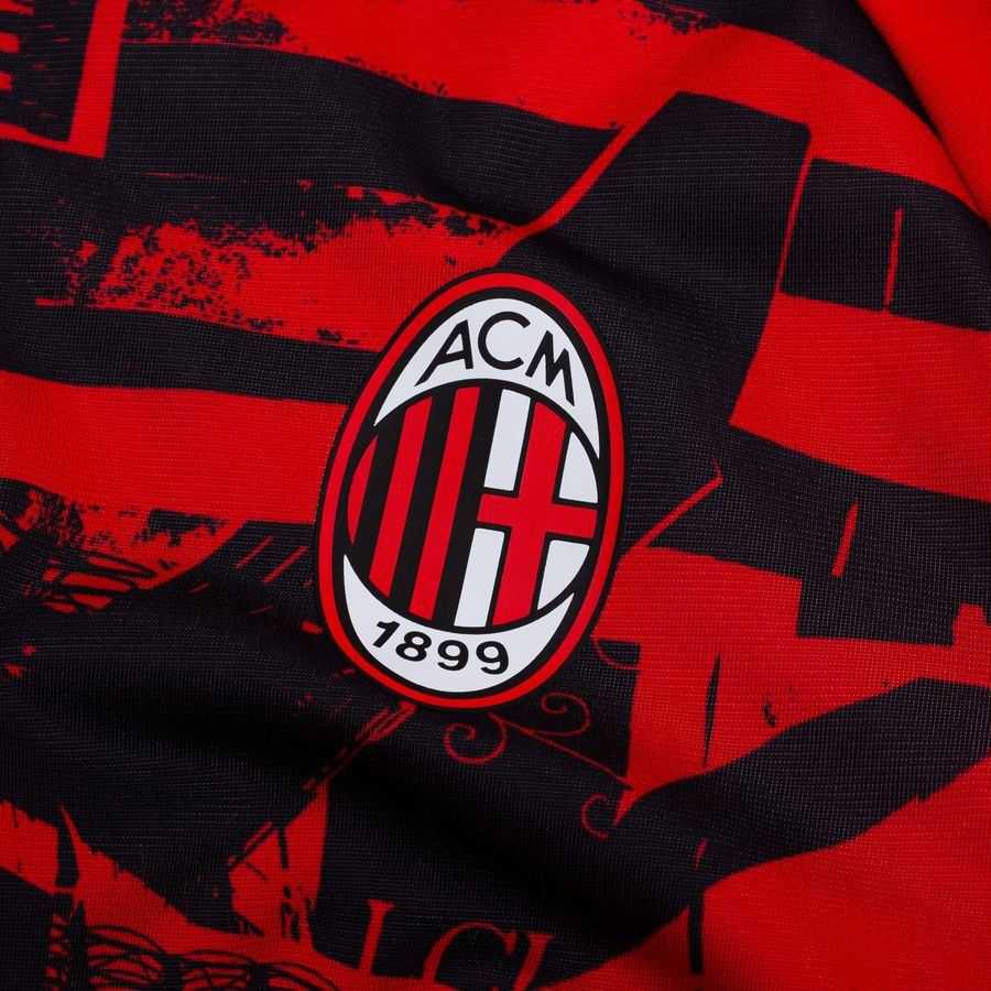Milan Training Shirt 1/4 Zip Pre Match - For All Time Red/PUMA Black